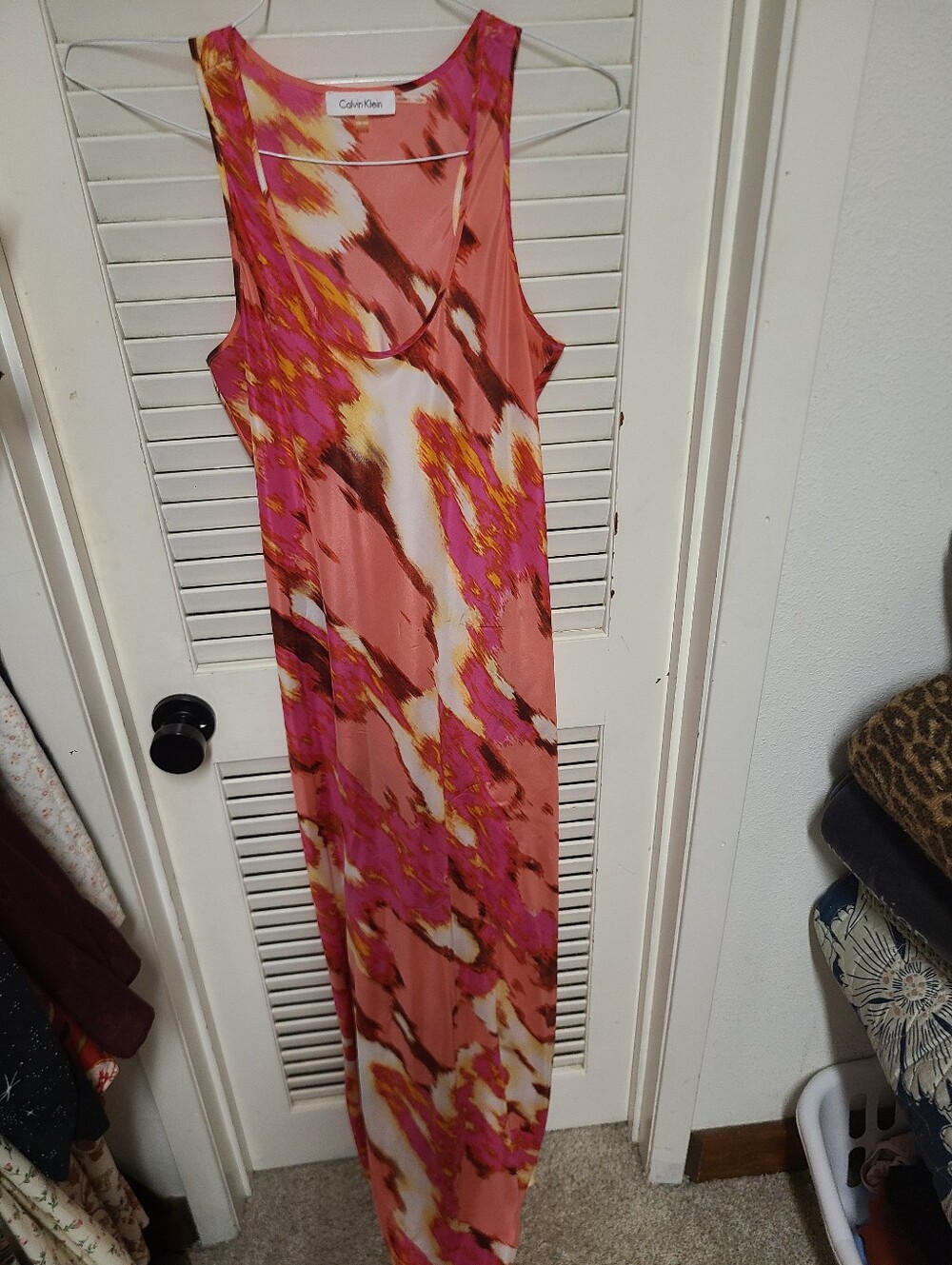 Vintage Calvin Klein 100% Silk Maxi Dress